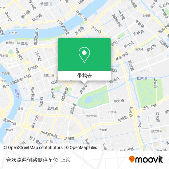 合欢路两侧路侧停车位地图