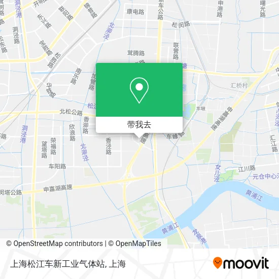 上海松江车新工业气体站地图