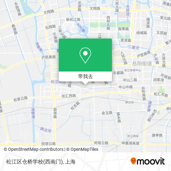 松江区仓桥学校(西南门)地图