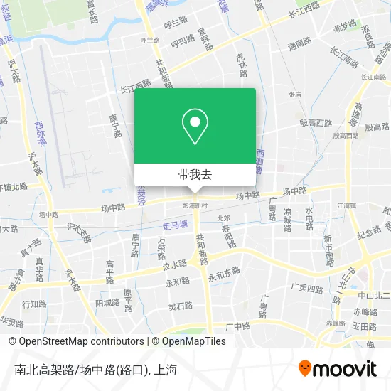 南北高架路/场中路(路口)地图