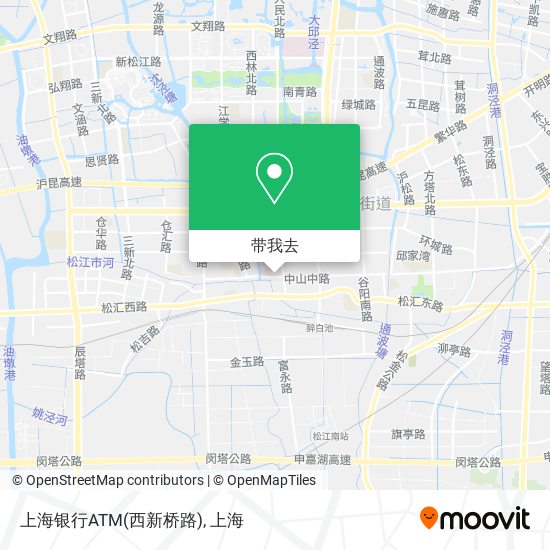上海银行ATM(西新桥路)地图