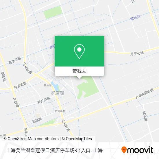 上海美兰湖皇冠假日酒店停车场-出入口地图