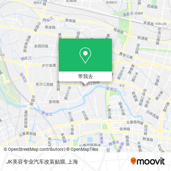 JK美容专业汽车改装贴膜地图