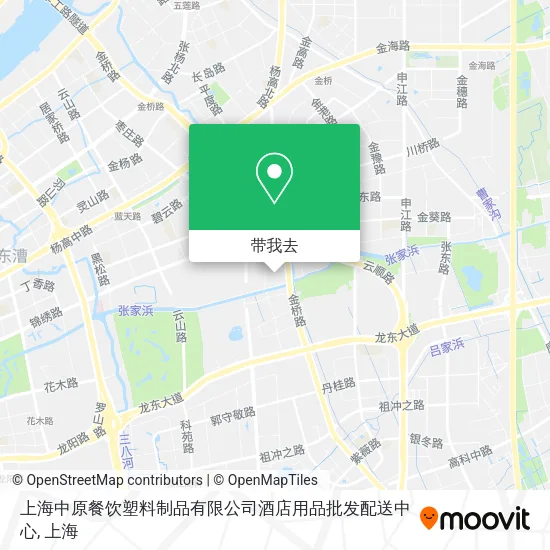 上海中原餐饮塑料制品有限公司酒店用品批发配送中心地图