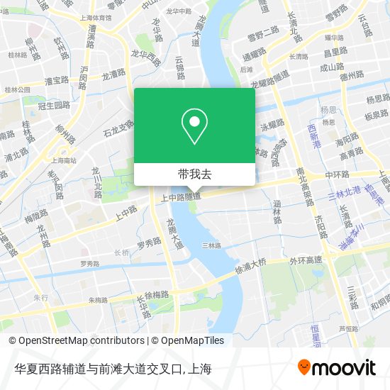 华夏西路辅道与前滩大道交叉口地图