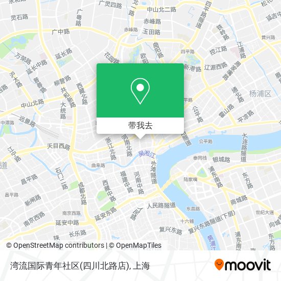 湾流国际青年社区(四川北路店)地图