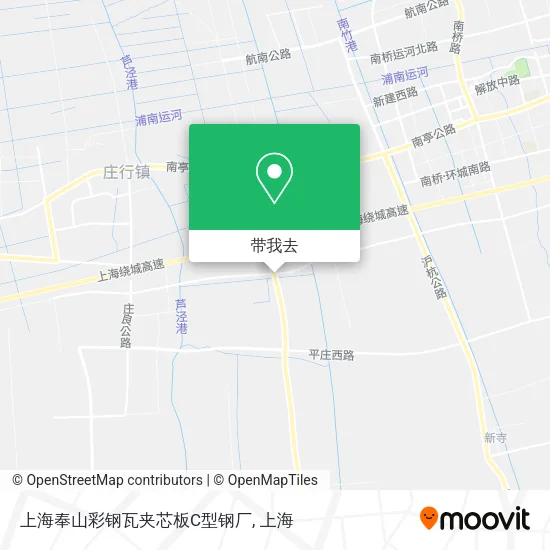 上海奉山彩钢瓦夹芯板C型钢厂地图