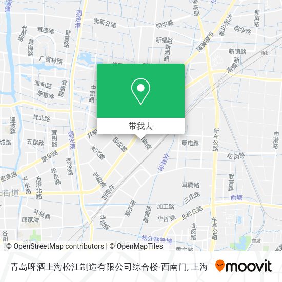 青岛啤酒上海松江制造有限公司综合楼-西南门地图