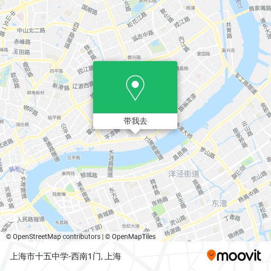 上海市十五中学-西南1门地图