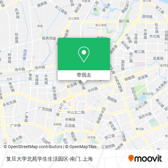 复旦大学北苑学生生活园区-南门地图