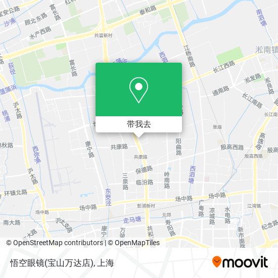 悟空眼镜(宝山万达店)地图