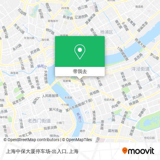 上海中保大厦停车场-出入口地图
