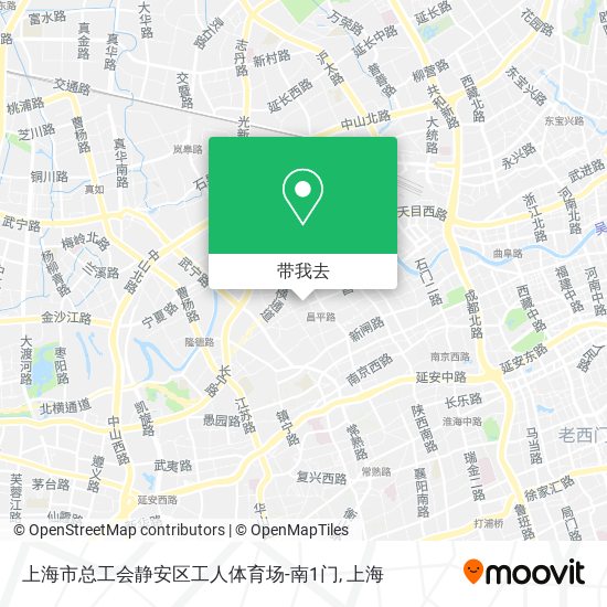 上海市总工会静安区工人体育场-南1门地图
