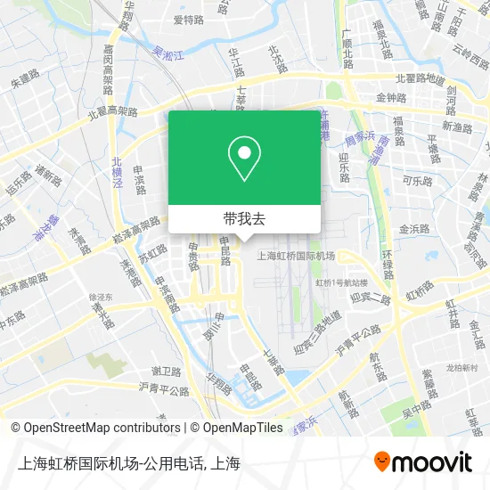 上海虹桥国际机场-公用电话地图
