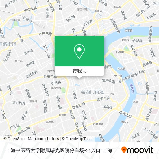 上海中医药大学附属曙光医院停车场-出入口地图