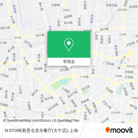 N·STORE新贵仓音乐餐厅(大宁店)地图
