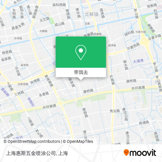 上海惠斯五金喷涂公司地图