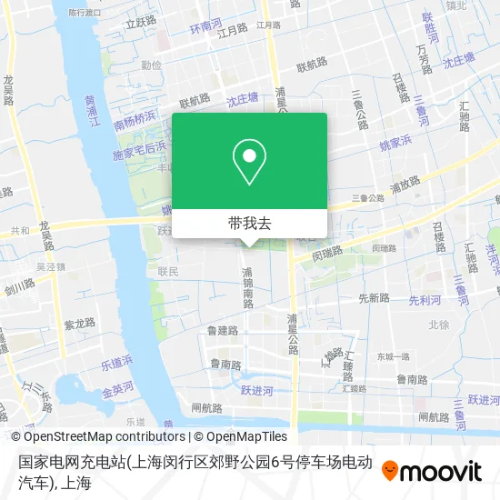 国家电网充电站(上海闵行区郊野公园6号停车场电动汽车)地图
