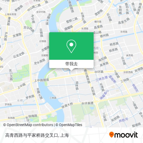 高青西路与平家桥路交叉口地图