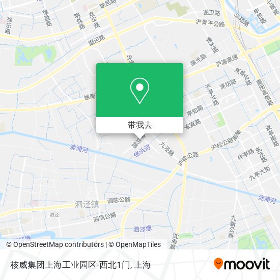 核威集团上海工业园区-西北1门地图
