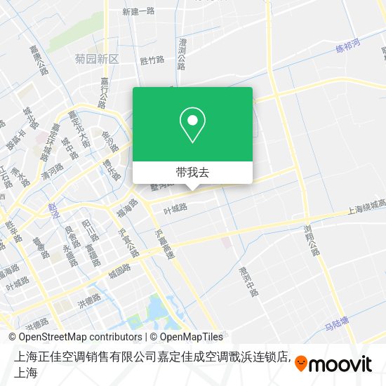 上海正佳空调销售有限公司嘉定佳成空调戬浜连锁店地图