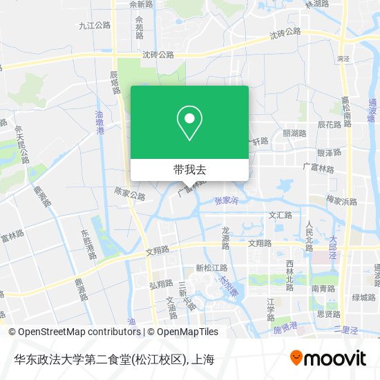 华东政法大学第二食堂(松江校区)地图