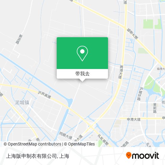 上海阪申制衣有限公司地图