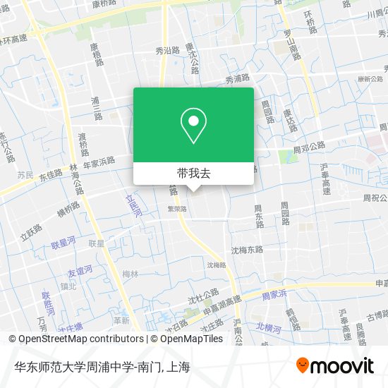 华东师范大学周浦中学-南门地图