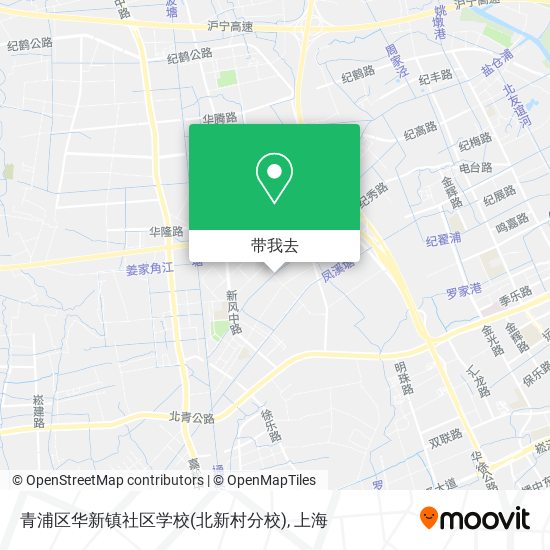青浦区华新镇社区学校(北新村分校)地图