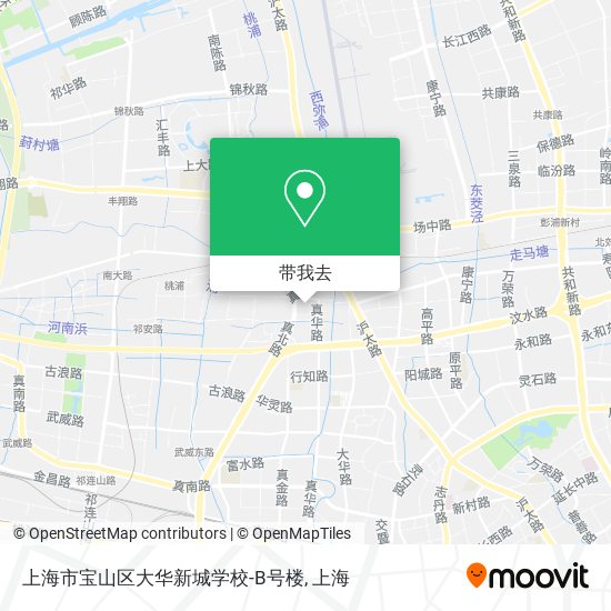 上海市宝山区大华新城学校-B号楼地图