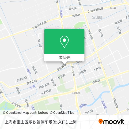 上海市宝山区殡仪馆停车场(出入口)地图