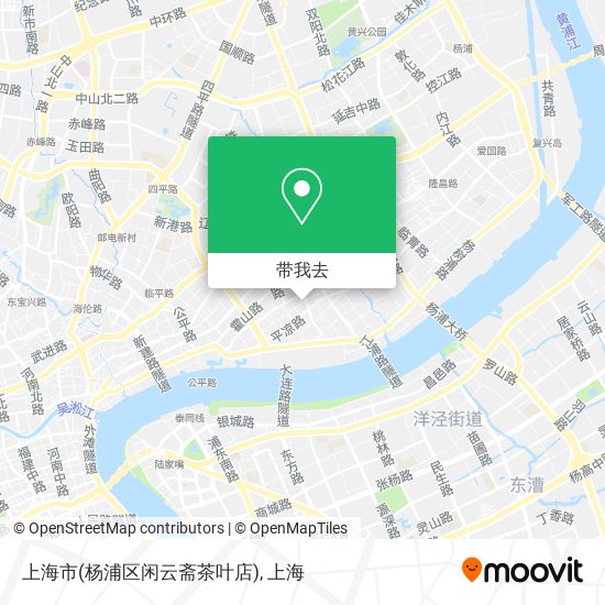 上海市(杨浦区闲云斋茶叶店)地图