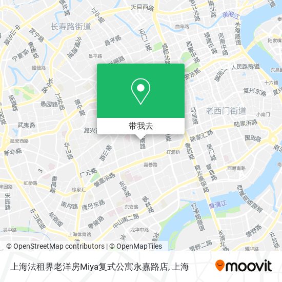 上海法租界老洋房Miya复式公寓永嘉路店地图