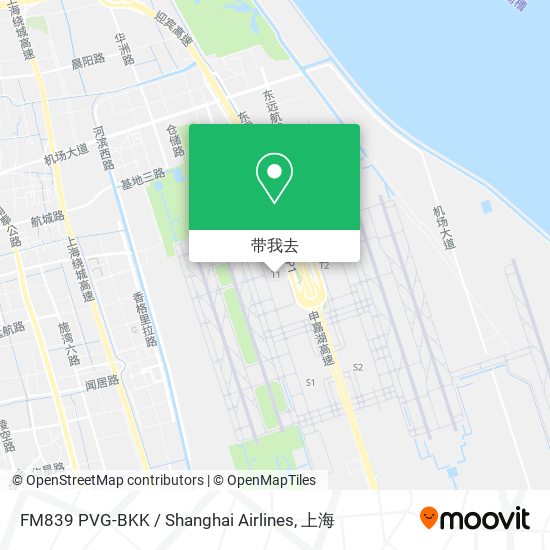 FM839 PVG-BKK / Shanghai Airlines地图