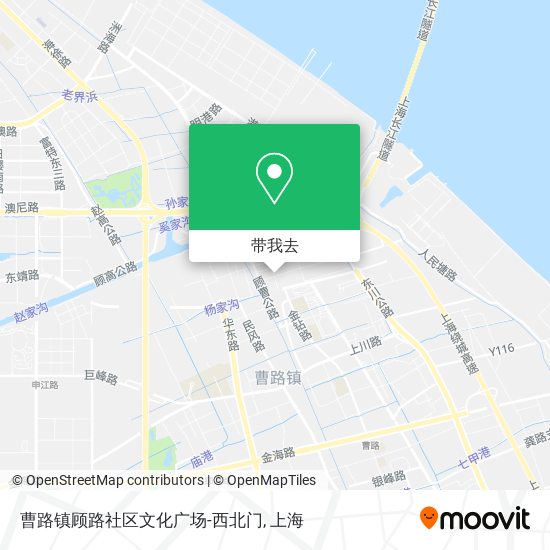 曹路镇顾路社区文化广场-西北门地图