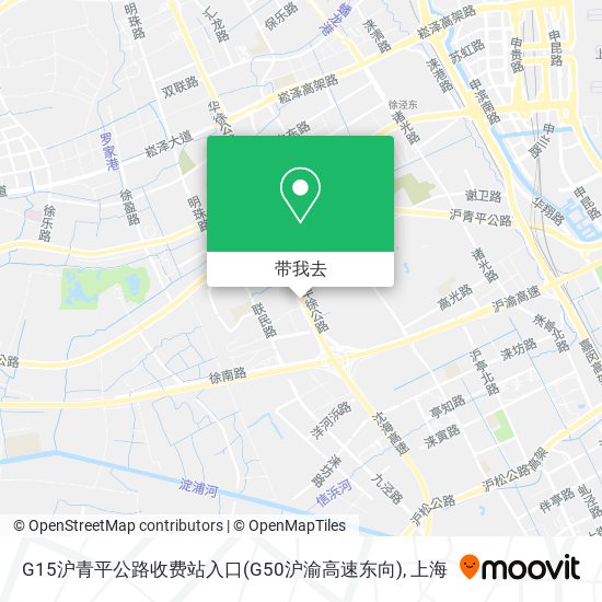 G15沪青平公路收费站入口(G50沪渝高速东向)地图