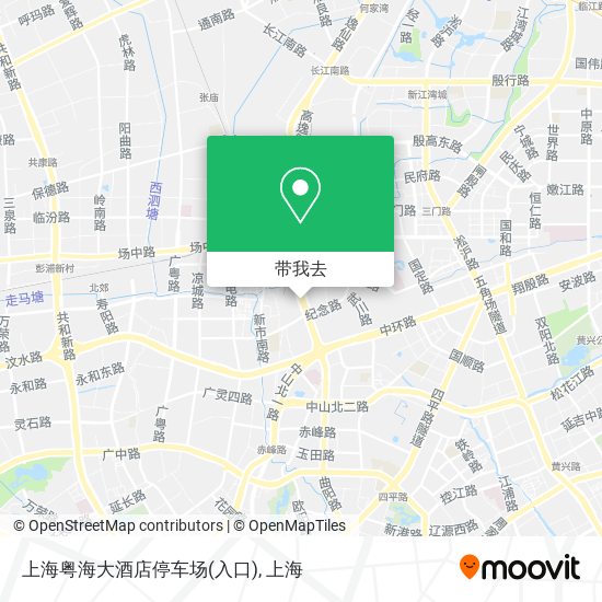 上海粤海大酒店停车场(入口)地图