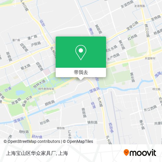上海宝山区华众家具厂地图