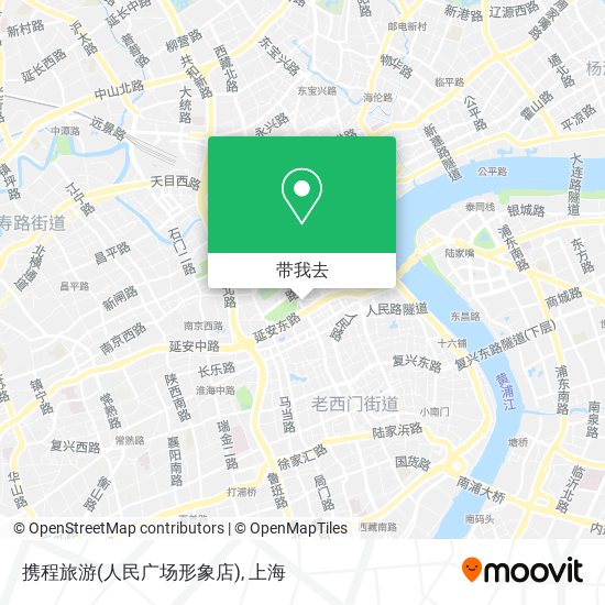 携程旅游(人民广场形象店)地图