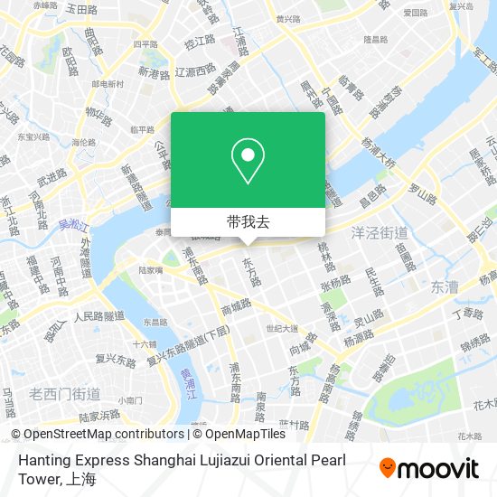 Hanting Express Shanghai Lujiazui Oriental Pearl Tower地图
