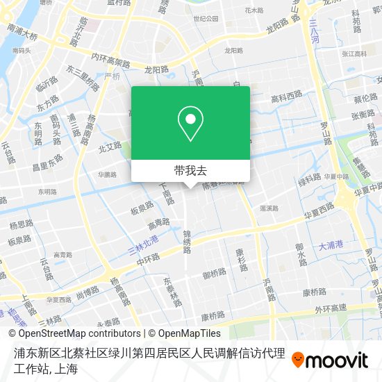浦东新区北蔡社区绿川第四居民区人民调解信访代理工作站地图