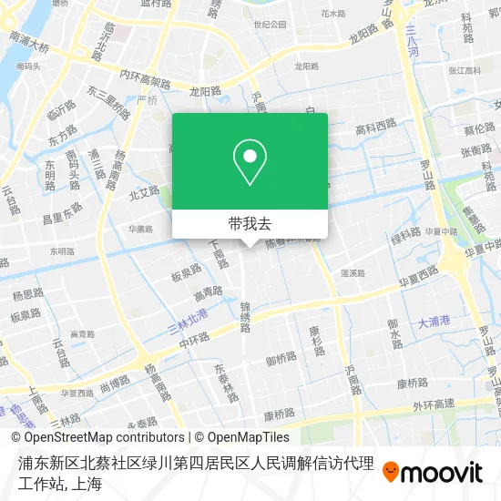 浦东新区北蔡社区绿川第四居民区人民调解信访代理工作站地图