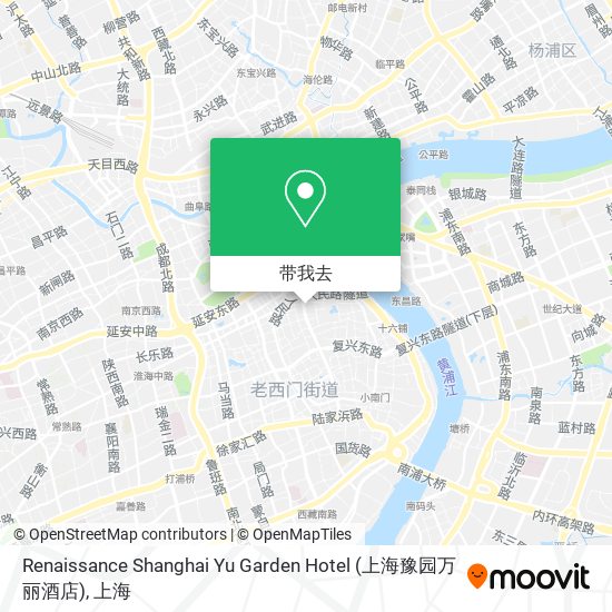 Renaissance Shanghai Yu Garden Hotel (上海豫园万丽酒店)地图