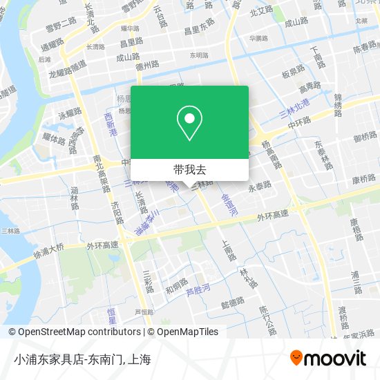 小浦东家具店-东南门地图