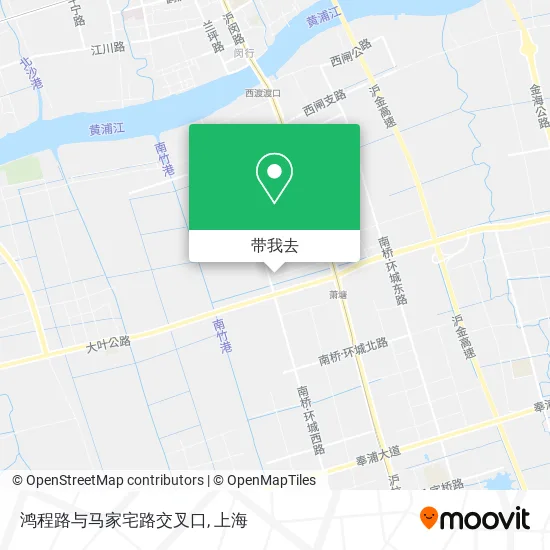 鸿程路与马家宅路交叉口地图