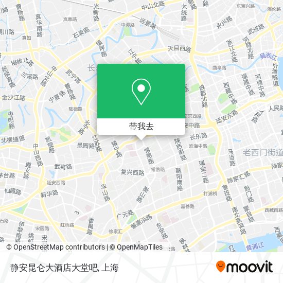 静安昆仑大酒店大堂吧地图