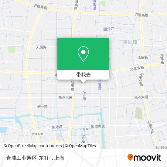 青浦工业园区-东1门地图