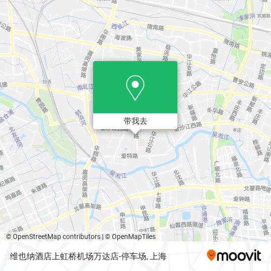 维也纳酒店上虹桥机场万达店-停车场地图
