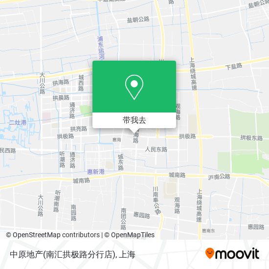 中原地产(南汇拱极路分行店)地图