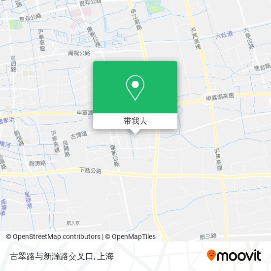 古翠路与新瀚路交叉口地图